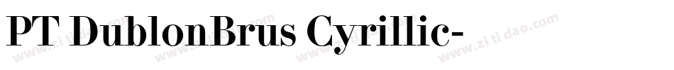 PT DublonBrus Cyrillic字体转换